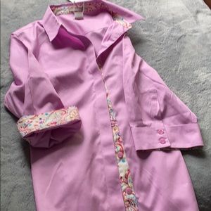 NWT Chico’s Sz 10 Lilac Button Down